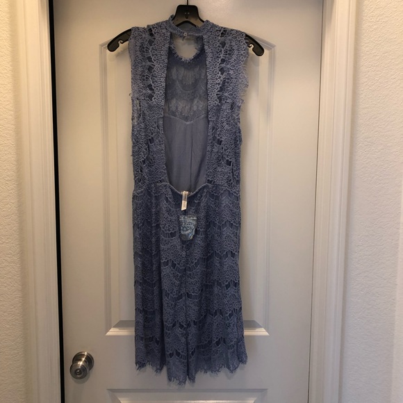 Free People Daydream Open Back Lace Dress Size M - Picture 4 of 6